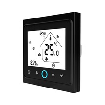 İki Borulu Wifi Sesli Akıllı Oda Termostatı Dijital Programlanabilir Sıcaklık Kontrol Cihazı Bac-002alw, Siyah