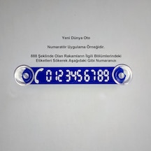 Yeni Dünya Oto Ydnmr 012 Araç Park Telefon Numaratörü Beyaz - Mavi