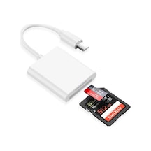 Type-c To Sd-microsd Kart Okuyuculu Kamera Adaptörü - Beyaz - Al4116