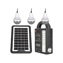 Powermaster Gd-999 Güneş Güneş Enerji Panelli Solar Aydınlatma 3 Lambalı Powerbank Özellikli Kamp Lambası Aydınlatma