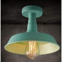 Tr Mylights Retro Vintage Turkuaz Metal Plofonyer Tavan Avize Armatür Genel