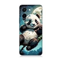 Vivo Y28 Uyumlu Bambu Pandası  Desenli Silikon Kılıf