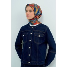 Armine Tivil Saf İpek Eşarp 9504 - 58 Gri Soyut Desen Gri