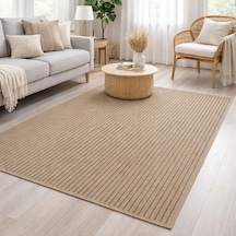 Avanos Modern Kahve Hasır Dokuma Jüt Sisal Kilim Yıkanabilir Balkon Bahçe Mutfak Halı 8042a
