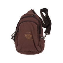 6139-KAMA BADY BAG-OLD COTTON OMUZ ÇANTASI VİNTAGE KAHVE