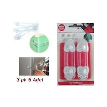 Çocuk Bebek Güvenlik Çekmece Dolap Kilidi 3 Paket x 6 Adet Çok Renkli