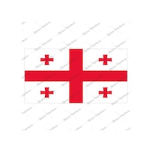 Gürcistan Bayrağı Sticker 00706