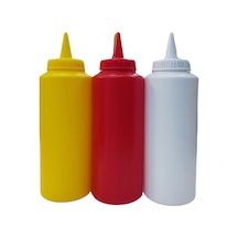 1000 Ml 3 Adet Renkli Sosluk Fişek Ketçap-mayonez-hardal 0