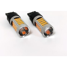 Femex  Premium T20 7443 9W Led Ampul Çift Duy Turuncu 2835 Chip Me