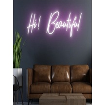 Hi Beautiful Yazılı Neon Tabela Pembe