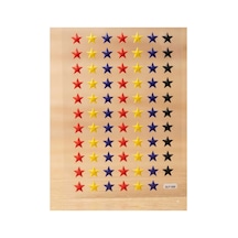 76 Adet Kabartmalı Yıldız Figürlü Sticker 1 Sayfa Diğer