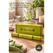 2 Adet Aloe Vera Aromalı Çubuk Tütsü Aromatik Çubuk Tütsü, Ev Ve Ofis İçin, Ferah Koku, Incense Sticks