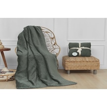 Pearly Haki Çift Kişilik Tomurcuk Soft Battaniye Merinos Merin