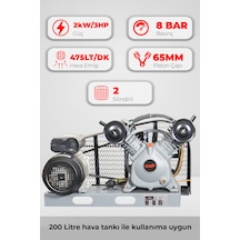 Çift Piston Kafa Grubu 3hp 8 Bar G2065b