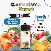 Sonset Dıy Kit Şeftali Çilek Ananas Gıda Aroması %20 Oranda Aroma İçerir Hazır Değildir 100 Ml