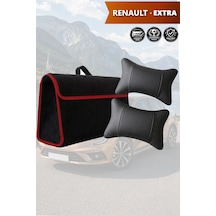 Renault Extra Uyumlu Siyah Renk Koltuk Yastığı Bagaj Çantası Lüks Model