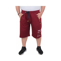 Moc Grande Mocgrande Erkek Büyük Beden Penye Şort Run Your City 24634 Bordo-Bordo