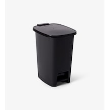 Lüx Serisi Pedallı 10 Litre Çöp Kovası Siyah 10l Siyah