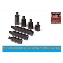 M3X10X6 Distans-Standoff Plastik Dişi-Erkek Yükselteç 24 Adet