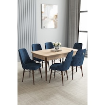Elis Beyaz Mermer Desen 80x132 Açılabilir Mutfak Masası Takımı 4 Adet Sandalye Gül Kurusu