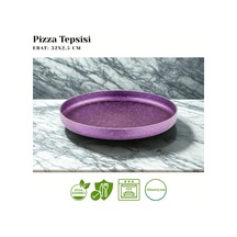 3lü Granit Pizza Tepsisi Seti - Violet Violet
