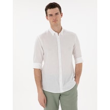 Pierre Cardin Erkek Beyaz Gömlek Desenli 50303245-vr013 Beyaz