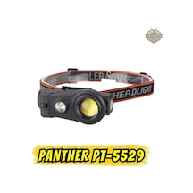 Panther Pt-5529 Usb Şarjlı Kafa Lambası 3w Led + Çift Renk Cob Çok Renkli