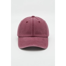 Mollycrush Unisex Bordo Yıkamalı Kot Beyzbol Şapkası Ayarlanabilir Outdoor Spor Kep Bordo