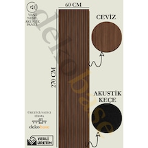 Ceviz 60x270 Yeni Nesil Akustik Ahşap Duvar Paneli