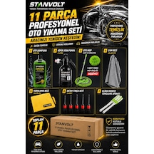 11 Parça Profesyonel Oto Yıkama Ve Araç Temizlik Seti 1000 Ml Oto Şampuan, 2 Lt Köpük Pompası, Mop