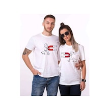 Tshirthane Mıknatıs Çift Sevgili Kombinleri Tshirt Kombini Beyaz