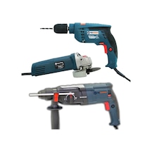 Prohummer Ph235 Elektrikli 3 Lü Set Vidalama Kırıcı Delici Taşlama