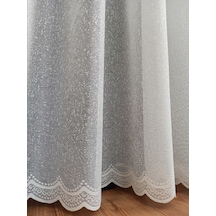 Lila Bozkır 02 Serpme Desen Tül Perde / Ölçünüze Özel Dikim