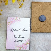 Nikah Hediyelikleri Ahşap Magnet 3 30 Adet
