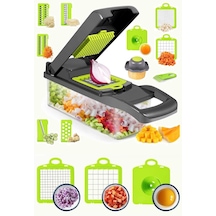 Çok Fonksiyonlu Sebze Doğrayıcı Lüx Rende Hazneli Sebze Patates Dilimleyici Doğrayıcı Mutfak Seti