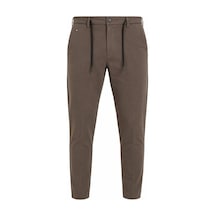 Hzr Wear Erkek Jogger Pantolon Esnek Kumaş Likralı Slim Fit Bağcıklı Kahverengi