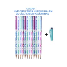 Unicorn Kurşun Kalem 12'li Set 2b + Gizli Kalemtraş Çok Renkli