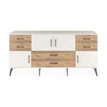 Arges Konsol 3 Raflı 6 Çekmeceli 4 Kapaklı 176x30x83 Aytaşı-aytaşı/çam Aytaşı/çam