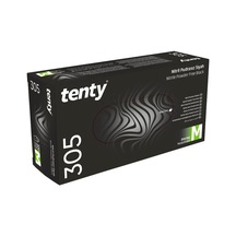 Tenty 305 Pudrasız Nitril Eldiven M Beden Siyah 100'lü