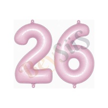 26 Rakam Folyo Balon Pembe Rengi 76 Cm