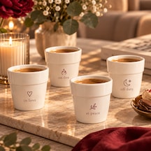 Espresso Mood 4'lü Porselen Espresso Bardak Seti Krem