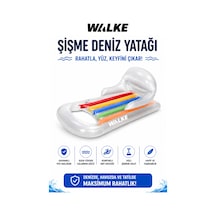 Walke Comfort Lounge Şişme Deniz Yatağı Sırt Destekli Pvc Havuz Ve Deniz Şezlongu 13101 Gri