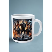 Rainbow Siege Oyun Baskılı Kupa Bardak Çift Taraflı Baskı Kişiye Özel Model 2 Çok Renkli