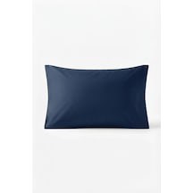 Orta Boy 40x60cm %100 Pamuklu Saten Kumaş Yastık Kılıfı 2adet Gizli Fermuarlı Lacivert