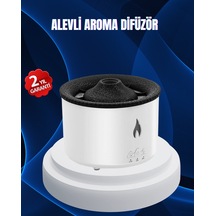 Mey İthalat 3d Alev Işıklı Aromaterapi Makinesi 360 Ml Su Kapasiteli Sessiz Difüzör