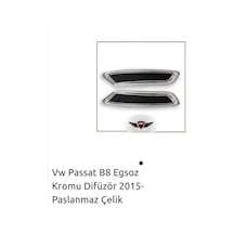 Vw Passat B8 Egzoz Kromu Difüzör 2015 Ve Sonrası Paslanmaz Çelik Onkar Otk-24361