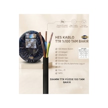 Hes Kablo 3x4mm Ttr Yüzde Yüz Tam Bakır Kalin Kablo 1 Metre  - 895550833