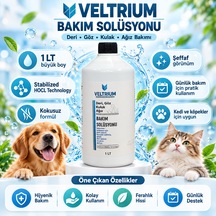 Veltrium Kedi Köpek Göz Çevresi, Kulak Ve Pati Temizliği 1 Lt. - Alkolsüz Hipokloröz İçerikli