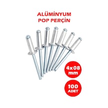 4x08 Alüminyum Pop Perçin 100 Adet