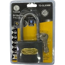 Tudor 63 Mm Uzun Gri Asma Kilit